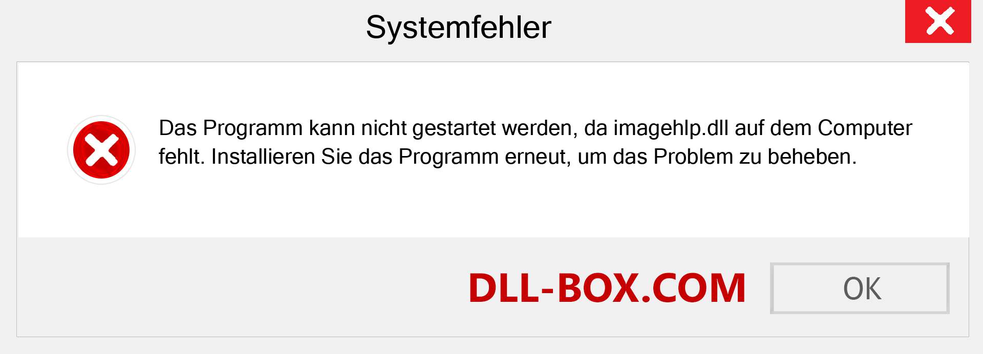 imagehlp.dll-Datei fehlt?. Download für Windows 7, 8, 10 - Fix imagehlp dll Missing Error unter Windows, Fotos, Bildern